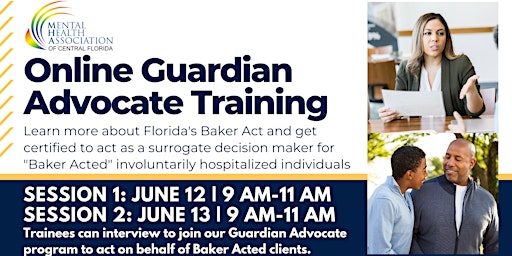 Guardian Advocate Baker Act Training: Session 1 primary image