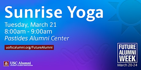 Future Alumni Week: "Sunrise" Yoga