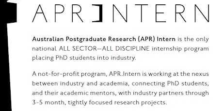 Research internships for HDRs through APR.Intern