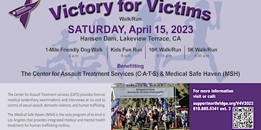 21st Annual "Victory for Victims" C∙A∙T∙S Walk/Run