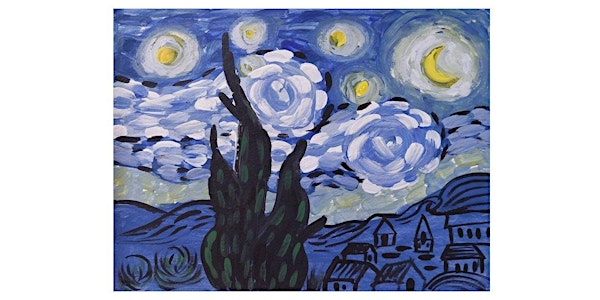 Starry Night, inspired by Van Gogh Painting Class for Adults & Teens