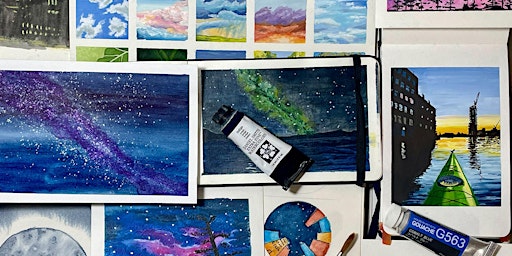 Imagem principal de Celestial Watercolors:  Painting the Night Sky