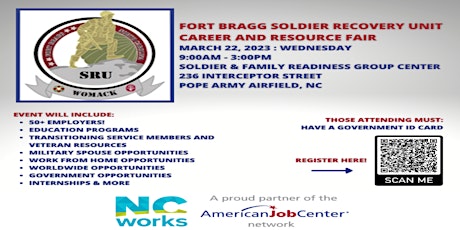 Fort Bragg SRU and NC Works Career and Resource Fair