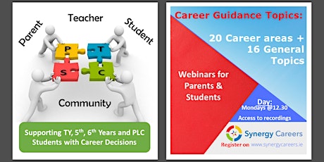 Weekly Career Guidance Webinars : Guide for Parents & Students primary image