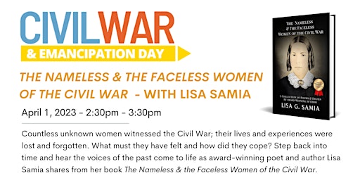 Imagen principal de The Nameless and the Faceless Women of the Civil War with Lisa Samia - CWED