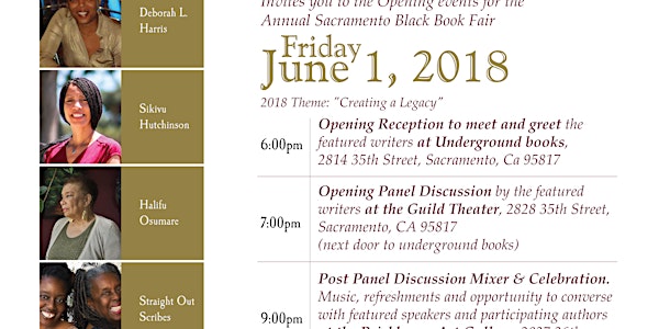 Opening Events for the 5th Annual Sacramento Black Book Fair (SBBF)