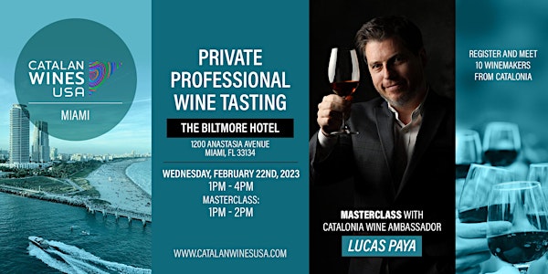 Catalan Wines USA - Master Class & Wine Tasting Event in Miami
