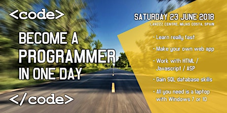 Become a programmer in 1 day (Mijas, Malaga) primary image