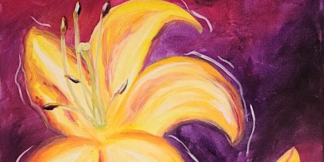 Lily on Purple - a Spring celebration paint and sip event