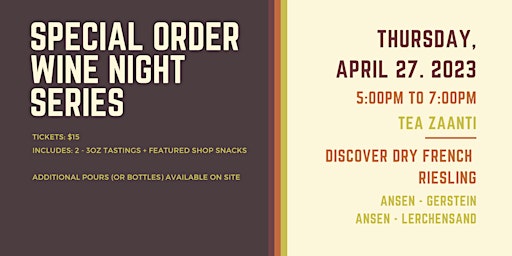 Wine Night Series - April 27