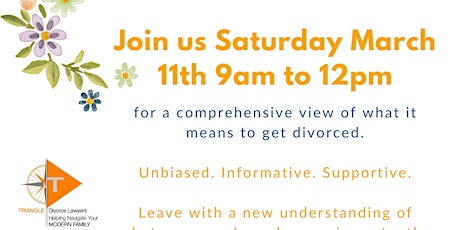 Second Saturday Free, Virtual, Divorce Workshop For  March primary image