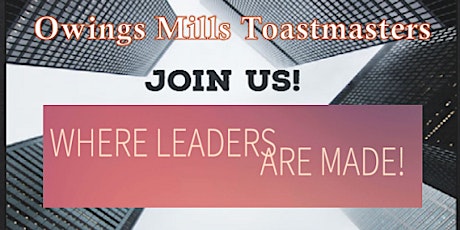 Owings Mills Toastmasters club meeting