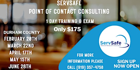 ServSafe Food Safety Training & Certification (Durham County)