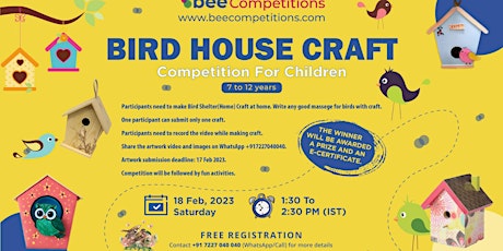 Hauptbild für Bird House Craft Competition For Children