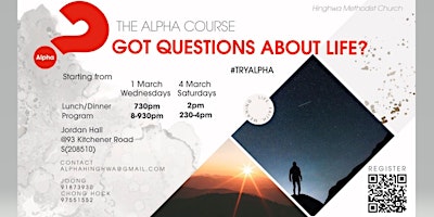 Alpha @ Hinghwa C5 (Wednesdays) - March '23 to April '23