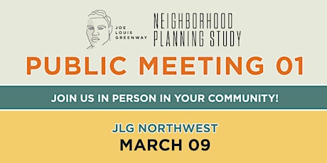 Primaire afbeelding van JLG Neighborhood Planning Study - Public Meeting 1: NORTHWEST