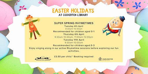 Darlington Libraries: 0-1 Super Spring Rhymetime Tues 4th@Cockerton Library