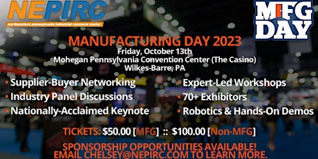 NEPIRC's Manufacturing Best Practices Summit & Expo MFG DAY Event 10/13/23