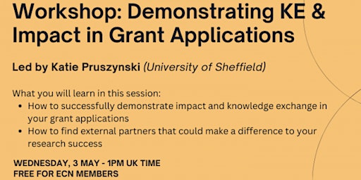 PSA ECN Workshop: Demonstrating KE & Impact in Grant Applications