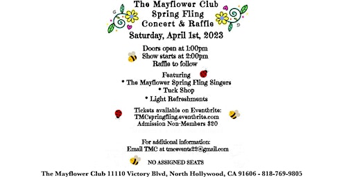 The Mayflower Club Spring Fling Concert & Raffle