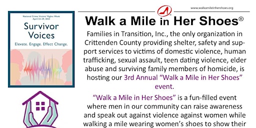 Walk A Mile in Her Shoes benefitting Families in Transition, Inc.