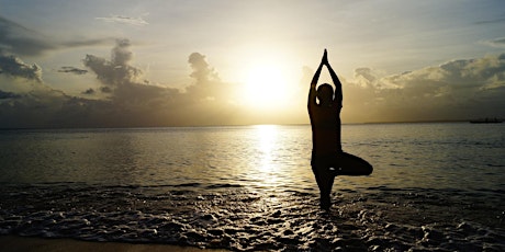 Sunset Yoga for Meditation on Tybee Beach