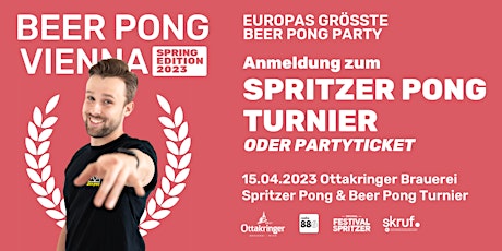 Spritzer Pong Turnier bei der Beer Pong Vienna 2023 Spring Edition