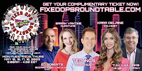 Ted  Ings Presents FIXED OPS ROUNDTABLE: Back To The 80's!