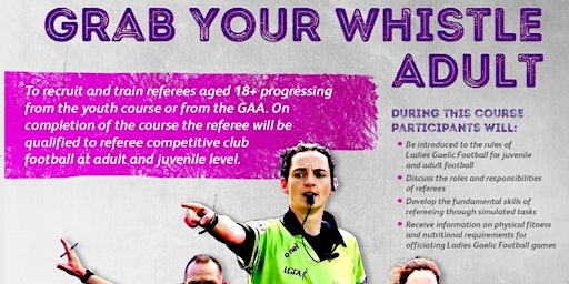 Grab Your Whistle Adult Referee Course - Athlone