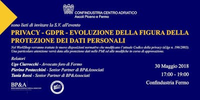Privacy - GDPR - Evoluzione della figura della protezione dei dati personali Privacy - GDPR - Evoluzione della figura della protezione dei dati personali