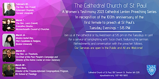 A Woman's Testimony: 2023 Cathedral Lenten Preaching Series