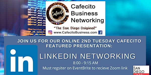 Online Business Networking - Cafecito 2nd Tuesday, April
