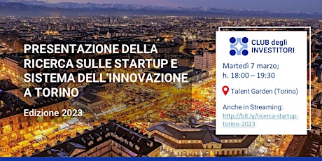 Immagine principale di Presentazione della Ricerca sulle Startup di Torino 