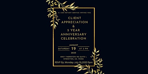 Client Appreciation & 5 Year Anniversary