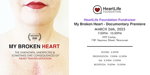 HeartLife Fundraiser: My Broken Heart  - Documentary Premiere