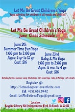 Let Me Be Great Children's Yoga June Classes primary image