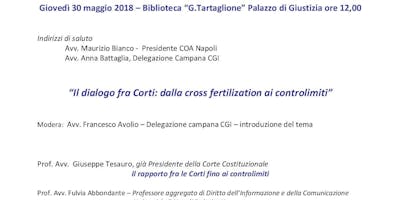 Il dialogo fra Corti dalla cross fertilization ai controlimiti Il dialogo fra Corti dalla cross fertilization ai controlimiti