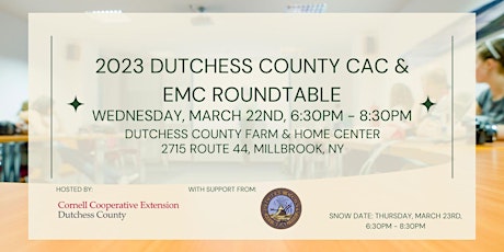 Dutchess County Annual CAC & EMC Roundtable primary image