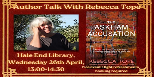 Primaire afbeelding van Talk by Rebecca Tope - Author of  the Popular Cotswold Mystery Series