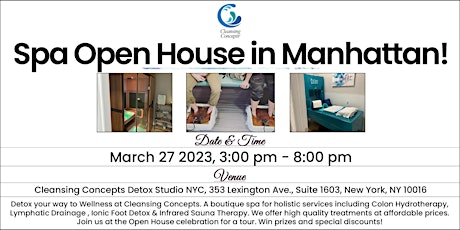 Spa Open House in Manhattan! primary image