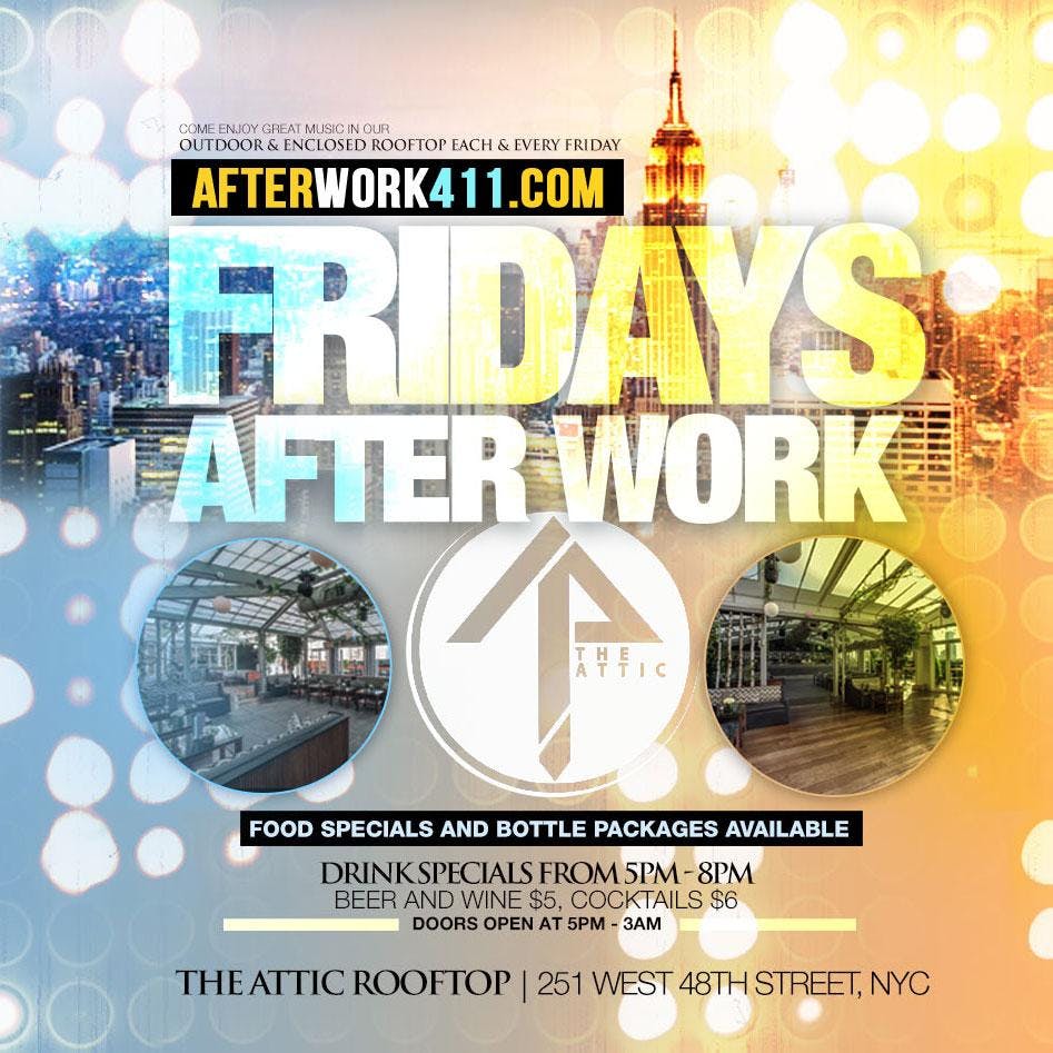 Friday After Work Happy Hour NYC Rooftop Party - The High Bar Rooftop Lounge NYC