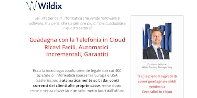 Guadagna con la Telefonia in Cloud Wildix Guadagna con la Telefonia in Cloud Wildix