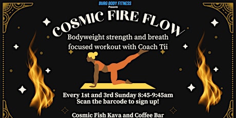 Imagem principal do evento Cosmic Fire Flow - Breath and Strength Focused Workout