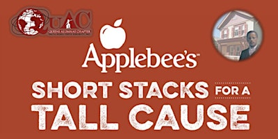 Imagem principal do evento QuAC FlapJack Fundraiser.  AppleBee's Short Stacks for a Tall Cause!