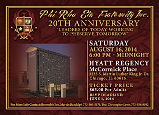 Phi Rho Eta Fraternity Inc. 20th Anniversary Gala primary image