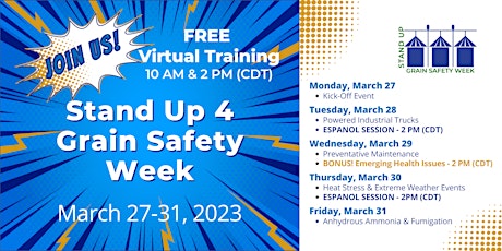 Stand Up 4 Grain Safety Week 2023 Virtual Sessions Registration