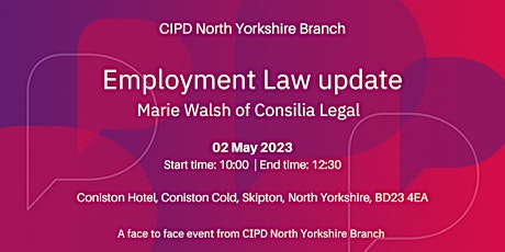 Employment Law update: Marie Walsh of Consilia Legal primary image