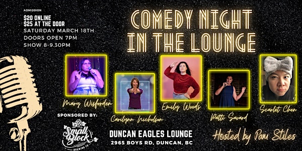Comedy Night In The Lounge - Duncan Eagles Lounge