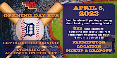 Detroit Tigers Opening Day Bus
