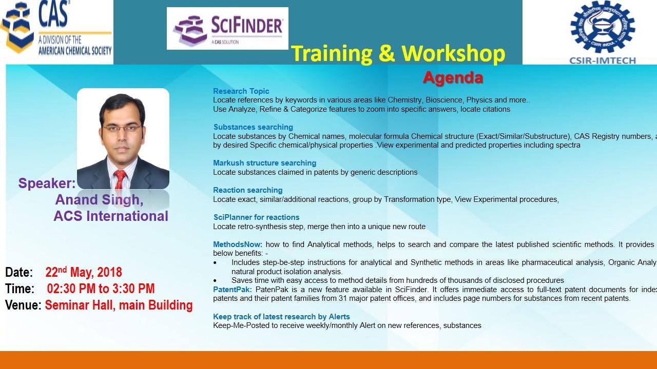 Training and Workshop on SciFinder